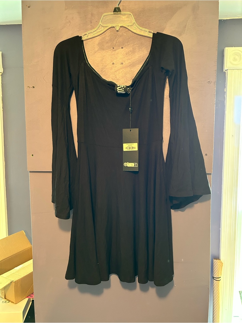 Killstar Melanie Black long sleeve dress small nwt